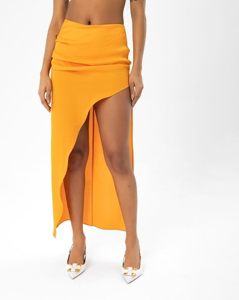 Orange skirts online sale