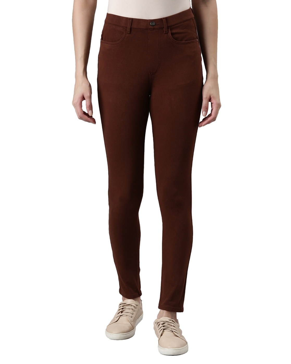 Buy Dark Brown Jeans & Jeggings for Women by GO COLORS Online