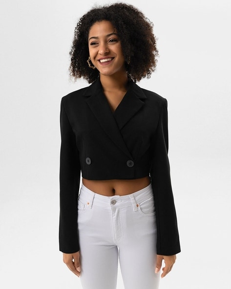 Crop hot sale blazer womens