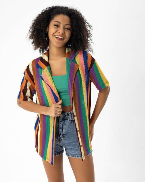 SAM Striped Jacket with Notched Lapel