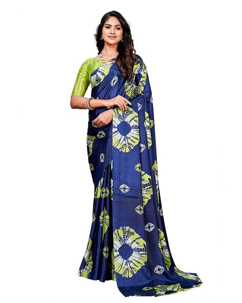 Buy Blue & Brown Sarees for Women by Florence Online | Ajio.com