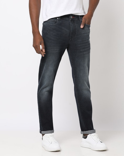 Men Mid-Wash Slim Fit Jeans