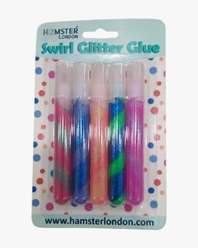 Pack of 5 Swirl Glitter Glue Pens