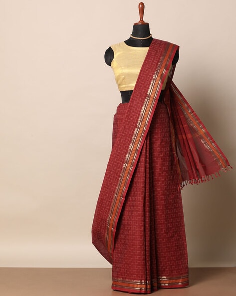 Buy Navy Blue Sarees for Women by Indie Picks Online | Ajio.com