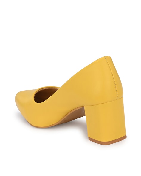 Yellow best sale chunky shoes