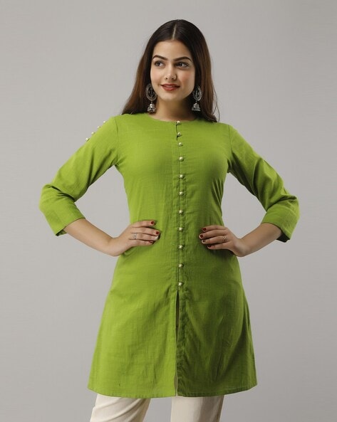 NEW LAUNCHING BUTTON KURTI 22 BUTTON at Rs.249/Piece in surat offer by kala  boutique creation