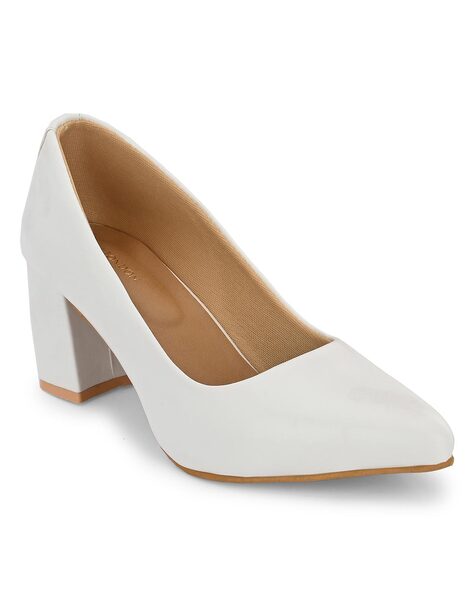 Amazon.com: Women's Wedding Shoes, 5/8/10cm Chunky Heels Open Toe Ankle  Strap Ladies Bridal Pump Heel Shoes Sandals, PU Lace Flower Fashion Elegant  Formal Court Shoes for Dress Prom-White 5cm| 42 EU :
