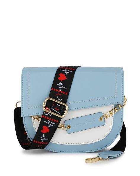 SPICE ART Colourblock Sling Bag with Detachable Strap