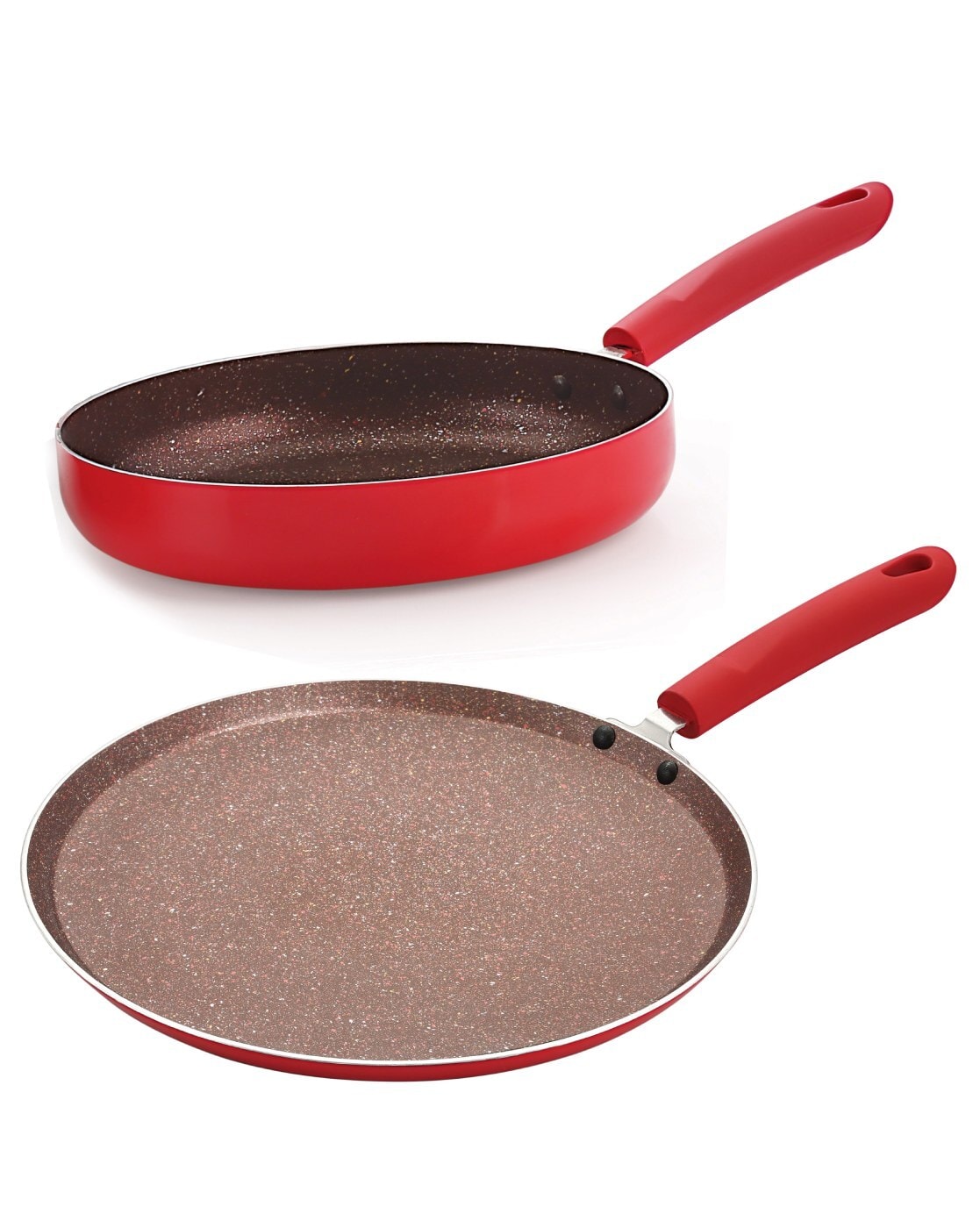 Buy PANBERRY Nonstick Aluminum Red Dosa Tawa Cookware 28.5 cm Thickness -  2.6 Mm with Spatula Online at Best Prices in India - JioMart.