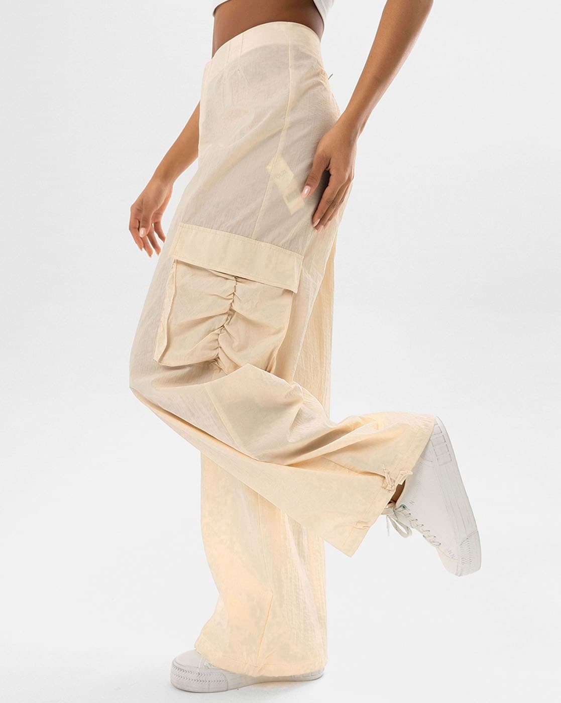 Flashback High Waisted Cargo Pant, Beige