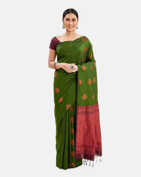 Buy Green Sarees for Women by Kalyan Silks Online