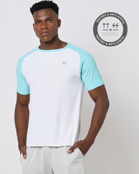 PERFORMAX Regular Fit Colourblock Fast-Dry T-Shirt