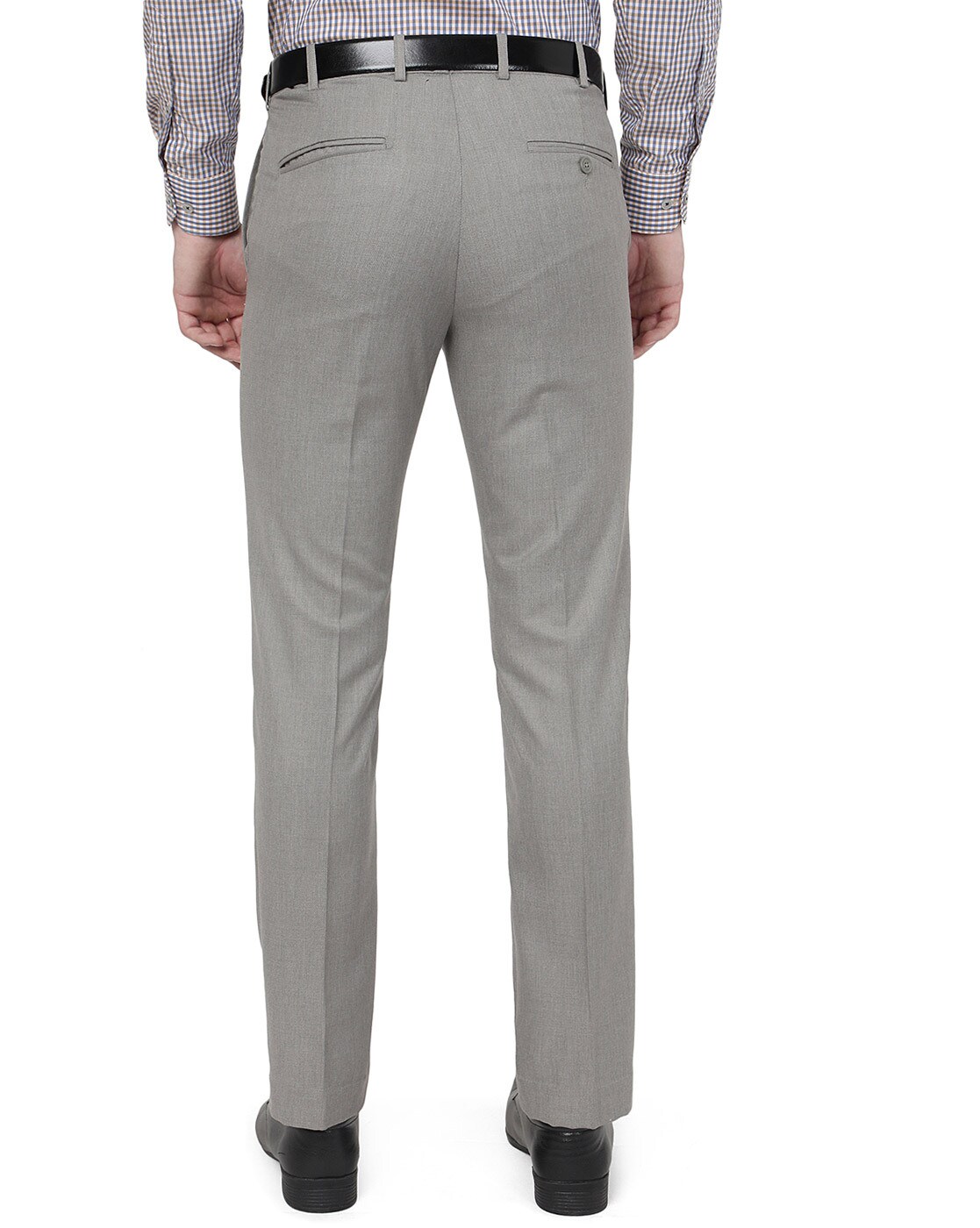 Gray Slim Fit Wool Pants for Men by GentWith.com | Worldwide Shipping