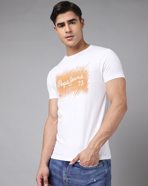 Jeans Tshirts Pepe Buy Online White for by Men