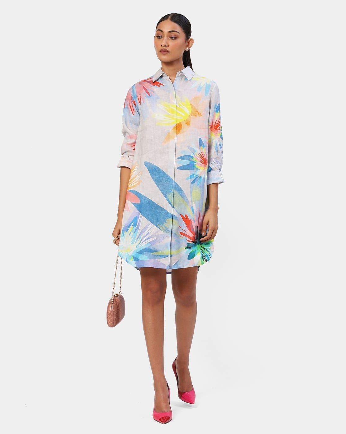 Tie Dye Tunic Dress Asos Multicolour Round Neck Tie Dye Casual