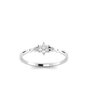 avsar White Gold Cubic Zirconia Studded Nisha Ring-picture-49