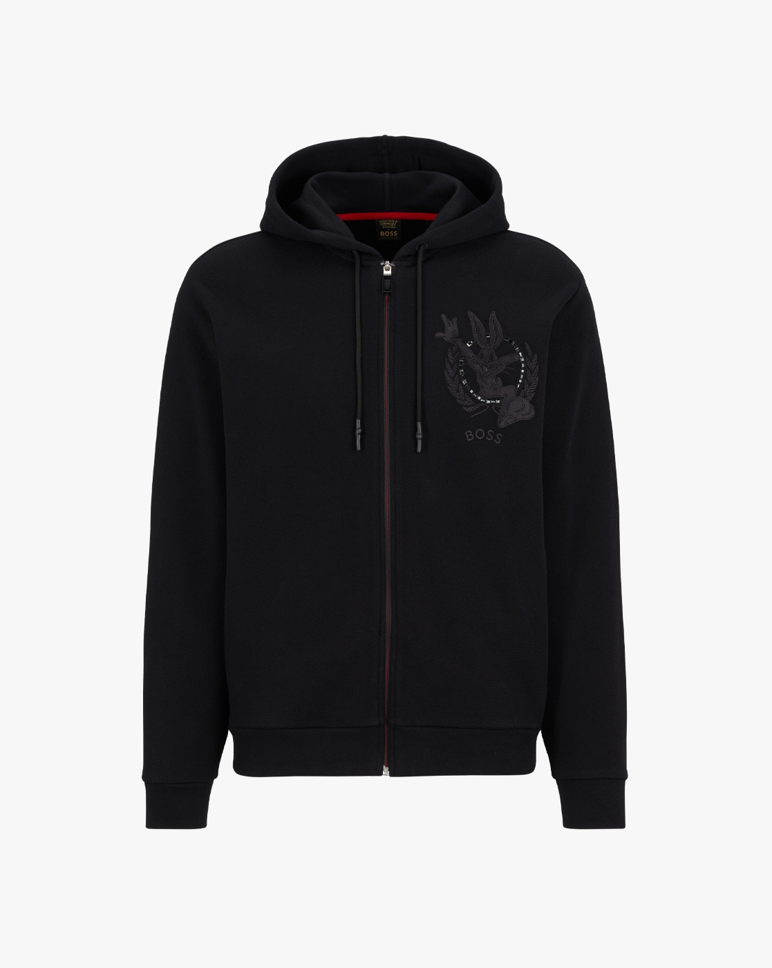LOONEY TUNES x BOSS パーカー ブラック Buy BOSS Looney Tunes x Boss Zip-Up Hoodie | Black Color Men