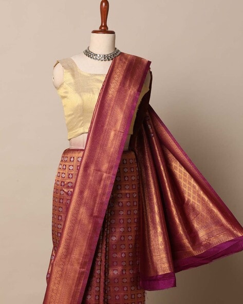 Buy Pink Sarees for Women by Indie Picks Online | Ajio.com