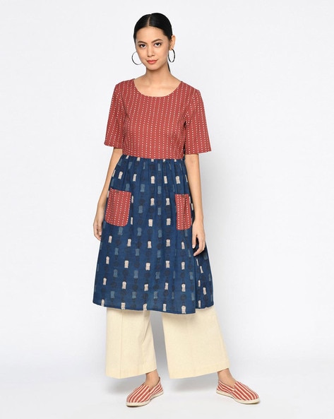 Buy Blue Kurtis Tunics for Women by Fabindia Online Ajio