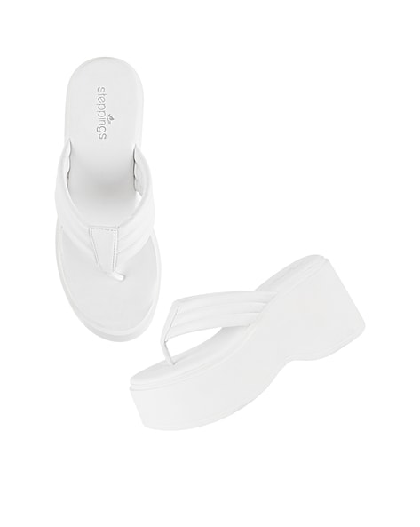 White heeled flip on sale flops