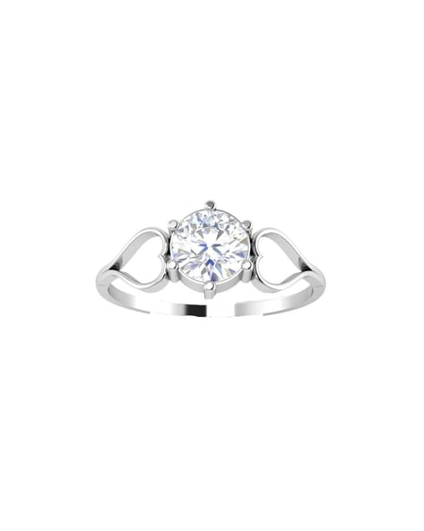 18K White orders Gold Ring with Stone