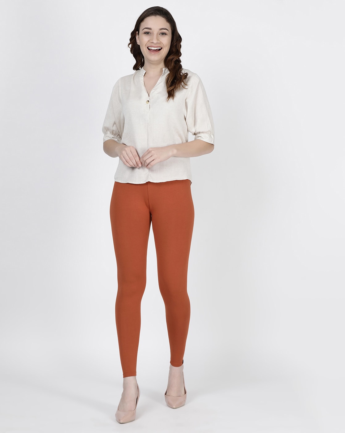 Buy Brown Leggings for Women by Twin Birds Online