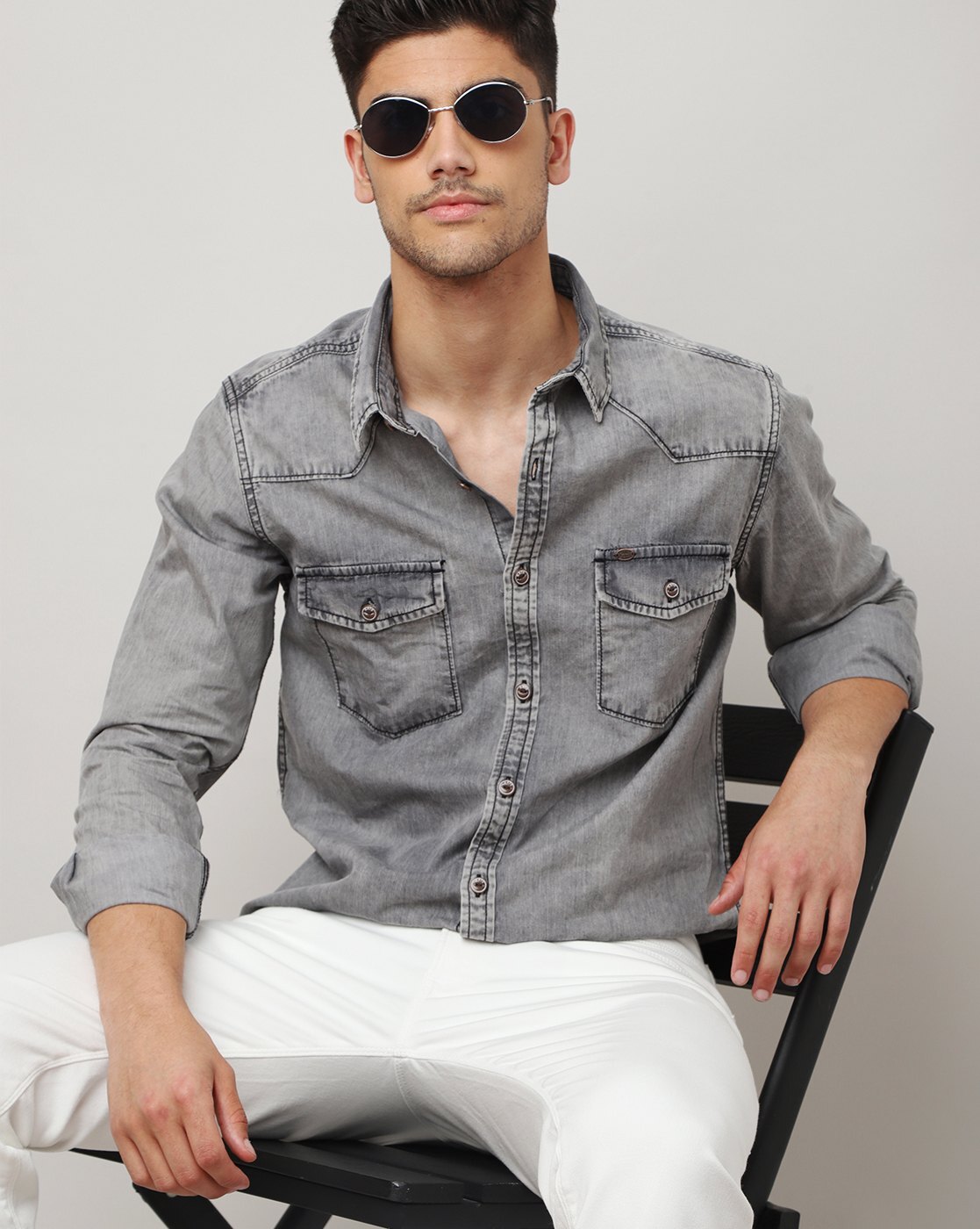 Buy Grey Shirts for Men by Pepe Jeans Online Ajio