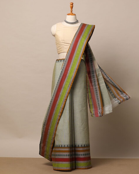 Bengal Cotton Saree with Thread Work - Dora By Phoenix