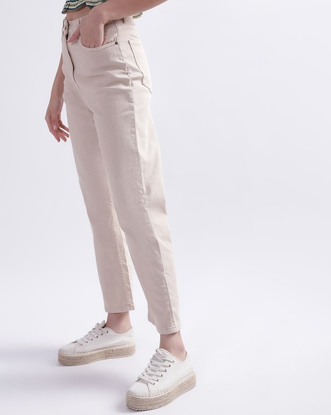 High-Rise Joggers with Drawstring Fastening