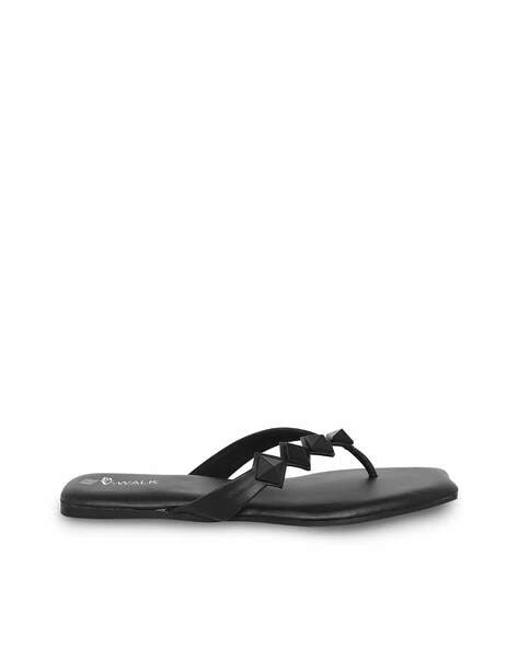 ASOS DESIGN Fantasy studded flat sandal in black | ASOS