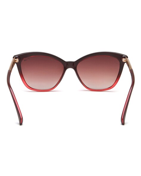 SUNGLASSES - POLARIZED FASHION SUN GLASSES ELLE BURGUNDY WOMEN EL18966 55PU  - Walmart.com