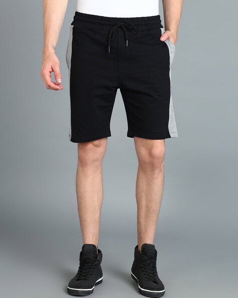 Slim Fit Flat Front Knit Shorts