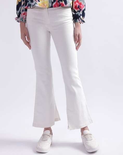 KASSUALLY Boot-Leg Women White Jeans - Buy KASSUALLY Boot-Leg Women White  Jeans Online at Best Prices in India | Flipkart.com