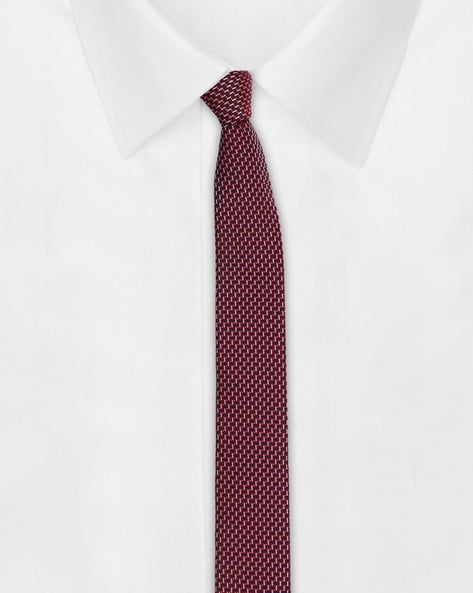 BOSS - Silk-jacquard tie with all-over micro pattern