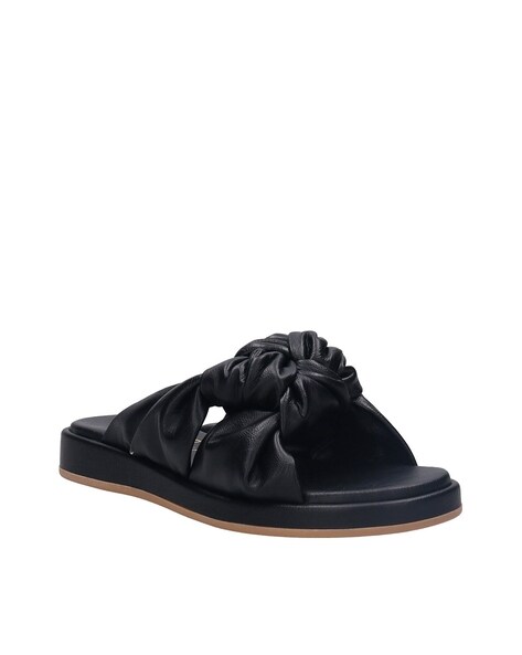 Bow Slide Black Patent – House of ATANA