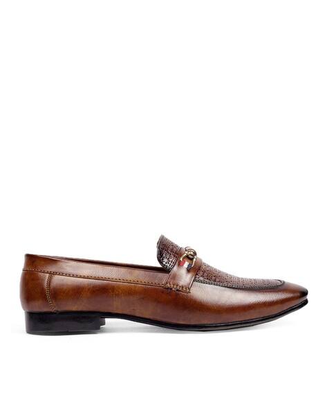 BXXY Geometric Pattern Slip-On Mocassins