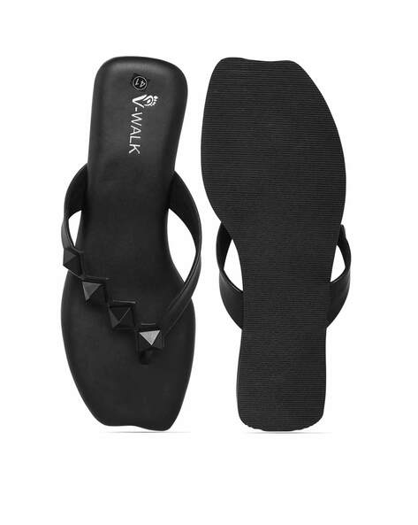 Buy Black Flat Sandals for Women by V WALK Online Ajio