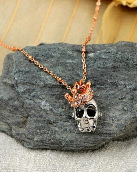 Wedding Necklaces for Women Skull Carved Pearl Necklace Gift for Her V –  VermeerJewelry