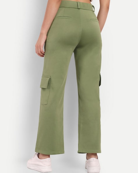 High-Rise Straight Fit Cargo Pants