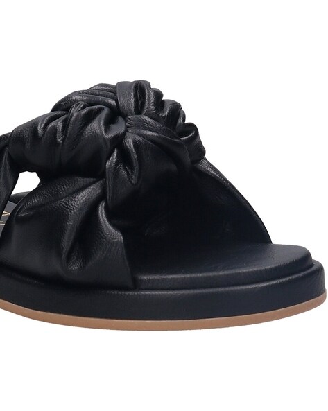 Bow knot discount slip on sandals