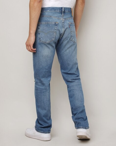 501 Original Fit Distressed Medium Wash High-Rise Jeans