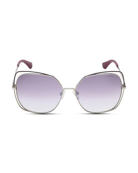 Purple Oversized Sunglasses by Guess Buy GUESS GU7773 83Z 58 S UV-Protected Oversized Sunglasses  main image 2