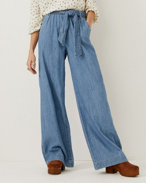 French Connection Whisper Belted Palazzo Trousers - Franklin Road Apparel  Company