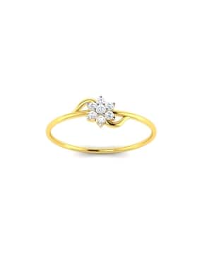avsar Yellow Gold Swarovski Stone-Studded Janavi Ring-picture-18