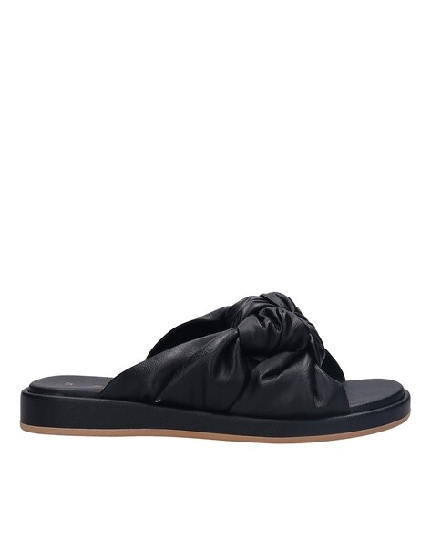 Buy KATE SPADE Bikini-Bow Slide Sandals | Black Color Women | AJIO LUXE