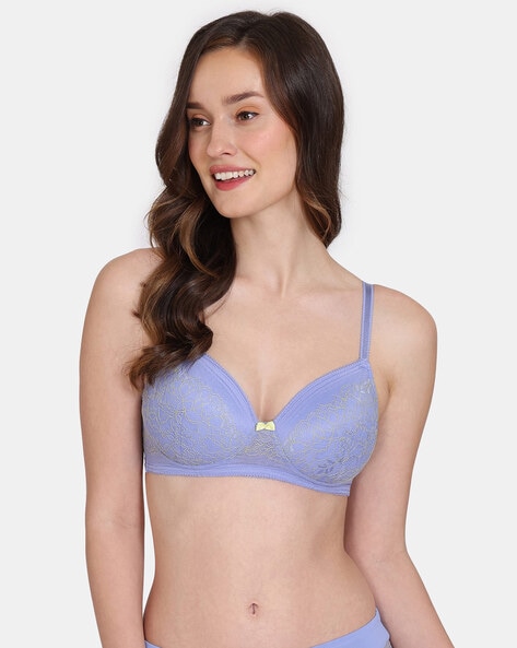 Buy ZIVAME Womens Padded Underwired Lace Bra