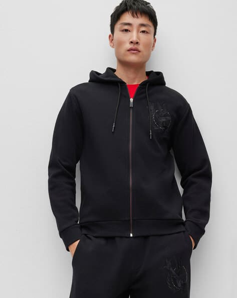 LOONEY TUNES x BOSS パーカー ブラック Buy BOSS Looney Tunes x Boss Zip-Up Hoodie | Black Color Men