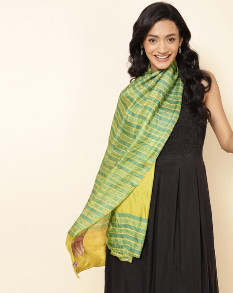 Striped Silk Stole Price in India