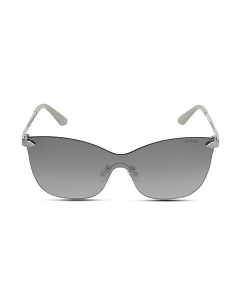 Buy Equal Grey Colour Sunglasses Square Shape Full Rim Black Frame Online