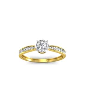 avsar Yellow Gold Cubic Zirconia Studded Supriya Ring-picture-33